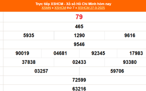 XSHCM 27/9 - XSTP thứ Bảy - Kết quả xổ số Hồ Chí Minh hôm nay ngày 27/9/2025