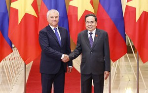 Chủ tịch Quốc hội Trần Thanh Mẫn hội đàm với Chủ tịch Duma Quốc gia Quốc hội Nga Vyacheslav Volodin