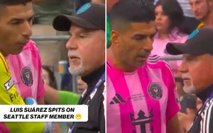 Luis Suarez xin lỗi vì 'phun mưa' vào huấn luyện viên đối thủ