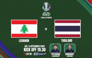 Nhận định, soi tỷ lệ U23 Lebanon vs U23 Thái Lan 19h30 hôm nay 6/9, vòng loại U23 châu Á 20226
