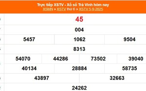 XSTV 5/9- Kết quả xổ số Trà Vinh hôm nay 5/9/2025 - Trực tiếp XSTV ngày 5 tháng 9
