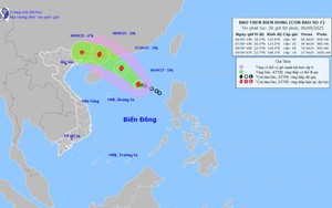 Vùng gần tâm bão mạnh cấp 8, giật cấp 10