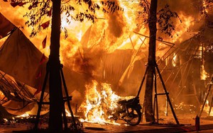 Cháy lớn lúc rạng sáng trên đường Xuân Diệu, Hà Nội