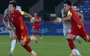 Khoảnh khắc Đình Bắc bị cầu thủ Kyrgyzstan 'tước' băng đội trưởng gây bão