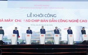 Tổng Bí thư và Thủ tướng dự Lễ khởi công Nhà máy chế tạo chip bán dẫn công nghệ cao