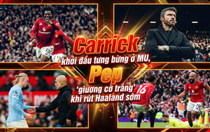 Carrick khởi đầu tưng bừng, Pep ‘giương cờ trắng’ khi rút Haaland sớm?