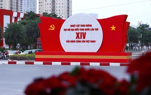 Hình ảnh: Hà Nội rực rỡ cờ hoa chào mừng Đại hội XIV của Đảng