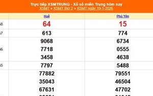 XSMT 19/1 - Kết quả xổ số miền Trung hôm nay 19/1/2026 - Kết quả XSMT thứ Hai ngày 19 tháng 1