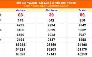 XSMN 2/1 - Kết quả xổ số miền Nam hôm nay 2/1/2026 - Trực tiếp XSMN ngày 2 tháng 1