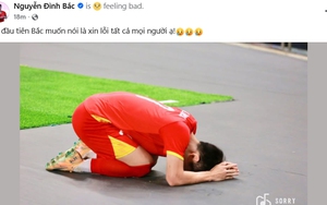 Xúc động khoảnh khắc Đình Bắc nói lời xin lỗi sau trận thua U23 Trung Quốc, được nhiều CĐV đồng cảm và chia sẻ