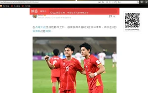 Truyền thông Trung Quốc đồng loạt ca ngợi chiến thắng của U23 Việt Nam trước U23 Hàn Quốc