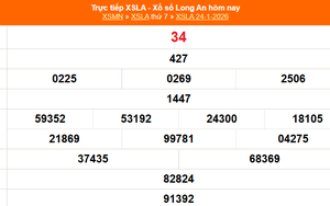 XSLA 24/1 - Kết quả xổ số Long An hôm nay 24/1/2026 - Trực tiếp XSLA ngày 24 tháng 1
