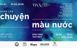 Định vị màu nước trong dòng chảy mỹ thuật đương đại