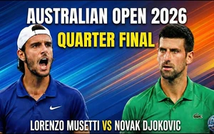 Link xem trực tiếp Musetti vs Djokovic 11h15 hôm nay, vòng tứ kết Australian Open 2026