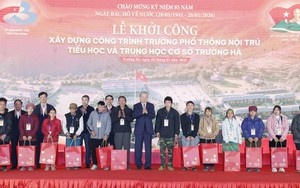 Tổng Bí thư Tô Lâm dự Lễ khởi công xây dựng Trường Phổ thông nội trú Trường Hà - Cao Bằng