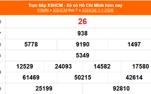 XSHCM 3/1 - XSTP thứ Bảy - Kết quả xổ số Hồ Chí Minh hôm nay ngày 3/1/2026