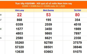 XSMN 30/1 - Kết quả xổ số miền Nam hôm nay 30/1/2026 - Trực tiếp XSMN ngày 30 tháng 1