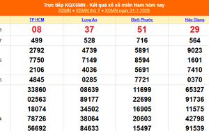 XSMN 31/1 - Kết quả xổ số miền Nam hôm nay 31/1/2026 - Trực tiếp XSMN ngày 31 tháng 1