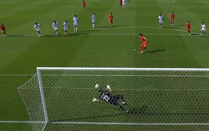 Đình Bắc sút phạt đền bản lĩnh để mở tỷ số cho U23 Việt Nam trước Jordan