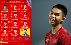 Đội hình xuất phát U23 Việt Nam vs U23 Jordan: Chân sút 18 tuổi đá chính