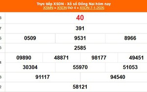 XSDN 7/1 - Kết quả xổ số Đồng Nai hôm nay 7/1/2026 - Trực tiếp XSDN ngày 7 tháng 1