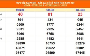 XSMN 7/1 - Kết quả xổ số miền Nam hôm nay 7/1/2026 - Trực tiếp XSMN ngày 7 tháng 1