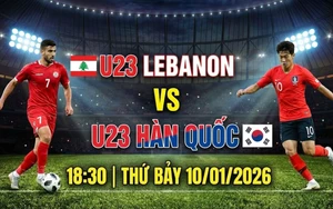 Nhận định, soi tỷ lệ U23 Lebanon vs U23 Hàn Quốc 18h30 ngày 10/1, vòng bảng U23 châu Á 2026