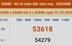 XSMB 13/10 - Kết quả xổ số miền Bắc hôm nay 13/10/2026 - Kết quả XSMB thứ Ba ngày 13 tháng 10