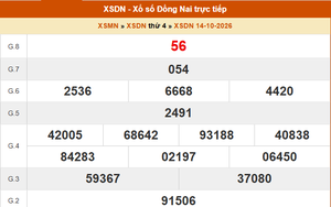XSDN 14/10 - Kết quả xổ số Đồng Nai hôm nay 14/10/2026 - Trực tiếp XSDN ngày 14 tháng 10