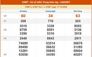 XSMT 17/10 - Kết quả xổ số miền Trung hôm nay 17/10/2026 - Kết quả XSMT thứ Bảy ngày 17 tháng 10