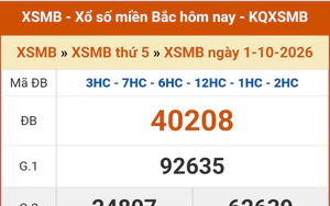 XSMB 3/10 - Kết quả Xổ số miền Bắc hôm nay 3/10/2026 - Kết quả XSMB thứ Bảy ngày 3 tháng 10