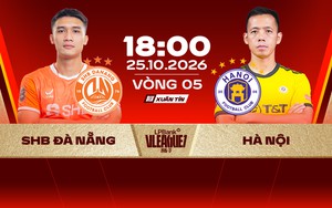 Link xem trực tiếp bóng đá SHB Đà Nẵng vs Hà Nội FC 18h00 ngày 25/10, vòng 5 V-League