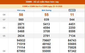 XSMN 23/10 - Kết quả xổ số miền Nam hôm nay 23/10/2026 - Trực tiếp XSMN ngày 23 tháng 10