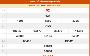 XSHG 24/10 - Kết quả xổ số Hậu Giang hôm nay 24/10/2026 - Trực tiếp XSHG ngày 24 tháng 10