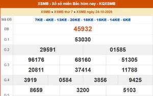 XSMB 24/10 - Kết quả Xổ số miền Bắc hôm nay 24/10/2026 - Trực tiếp xổ số hôm nay ngày 24 tháng 10