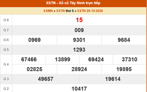 XSTN 29/10 - Kết quả xổ số Tây Ninh hôm nay 29/10/2026 - Trực tiếp XSTN ngày 29 tháng 10