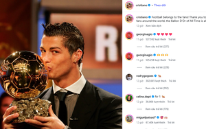Ronaldo lần đầu lên tiếng sau khi vượt qua Messi, giành Quả bóng vàng xuất sắc nhất lịch sử