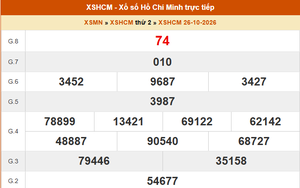 XSHCM 31/10 - XSTP thứ Bảy - Kết quả xổ số Hồ Chí Minh hôm nay ngày 31/10/2026