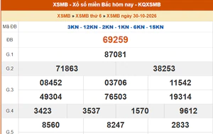 XSMB 30/10 - Kết quả xổ số miền Bắc hôm nay 30/10/2026 - Kết quả XSMB thứ Sáu ngày 30 tháng 10