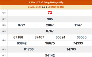 XSDN 7/10 - Kết quả xổ số Đồng Nai hôm nay 7/10/2026 - Trực tiếp XSDN ngày 7 tháng 10