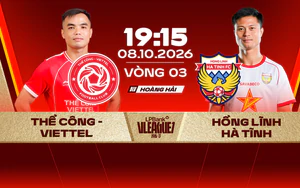 Link xem trực tiếp bóng đá Thể Công Viettel vs Hà Tĩnh 19h15 hôm nay, vòng 3 V-League 2026/27