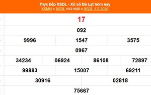 XSDL 1/2 - Kết quả xổ số Đà Lạt hôm nay 1/2/2026 - Trực tiếp XSDL ngày 1 tháng 2