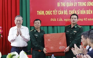 Tổng Bí thư Tô Lâm thăm, chúc Tết cán bộ, chiến sỹ đồn biên phòng EA Hleo