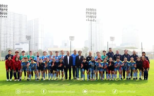 Lãnh đạo Bộ VH,TT&DL và Cục TDTT, VFF chúc Tết đội tuyển nữ Việt Nam