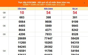 XSMN 15/2 - Kết quả xổ số miền Nam hôm nay 15/2/2026 - Trực tiếp XSMN ngày 15 tháng 2