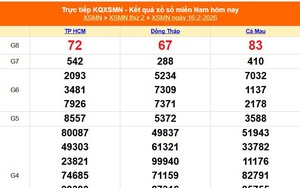 XSMN 16/2 - Kết quả xổ số miền Nam hôm nay 16/2/2026 - Trực tiếp XSMN ngày 16 tháng 2