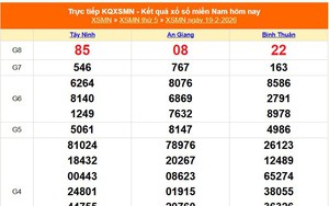 XSMN 19/2 - Kết quả xổ số miền Nam hôm nay 19/2/2026 - Trực tiếp XSMN ngày 19 tháng 2