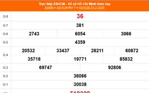 XSHCM 21/2 - XSTP thứ Bảy - Kết quả xổ số Hồ Chí Minh hôm nay ngày 21/2/2026
