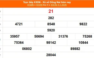 XSDN 4/2 - Kết quả xổ số Đồng Nai hôm nay 4/2/2026 - Trực tiếp XSDN ngày 4 tháng 2