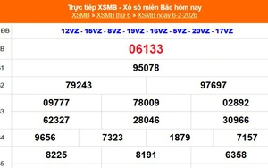 XSMB 6/2 - Kết quả Xổ số miền Bắc hôm nay 6/2/2026 - Kết quả XSMB thứ Sáu ngày 6 tháng 2